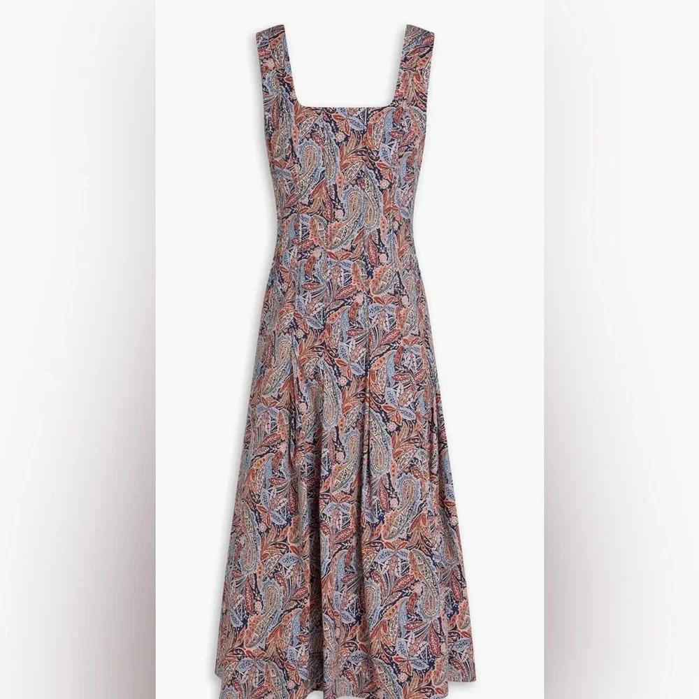 Veronica Beard Jolie Paisley Midi Dress - Picture 4 of 9